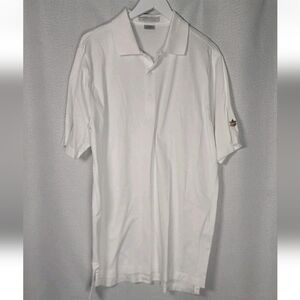 Martin Golf Polo Shirt Mens L White Pima Cotton